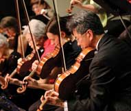 Florence Wong. Violinists with violists Michelle Mastin & Wilbur Wong