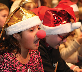 Children from the audience